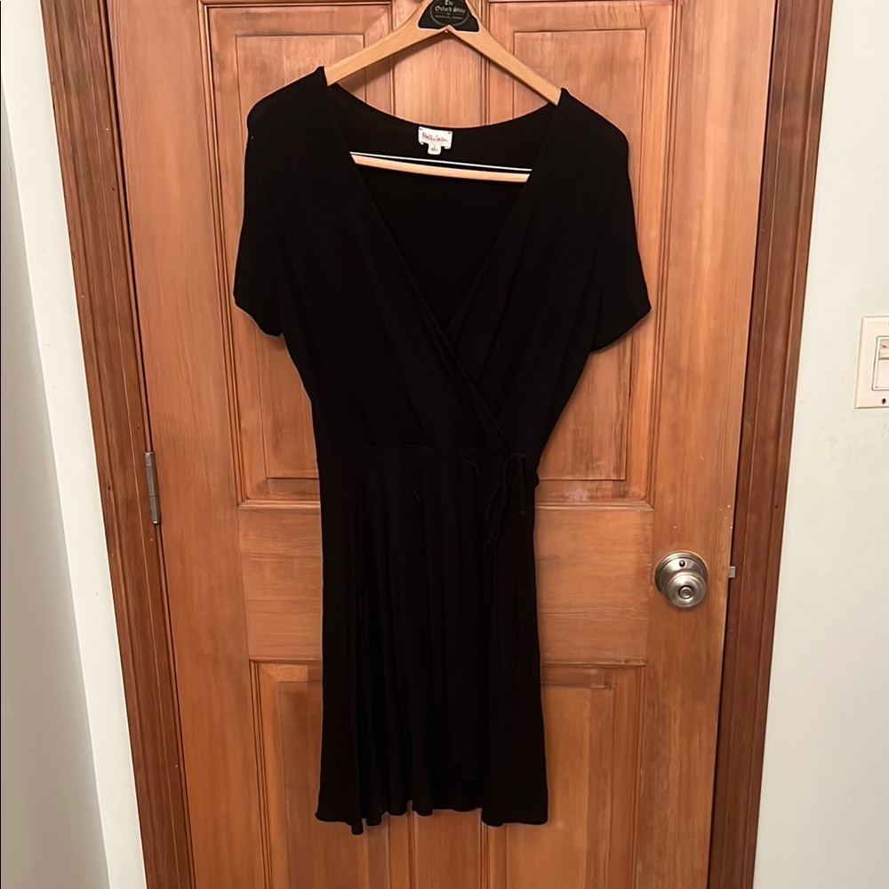 Rolla Coster Black Wrap Midi Dress